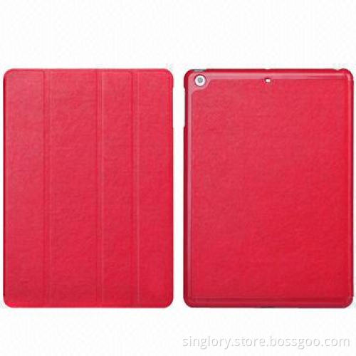 Tri-angle Leather Case for iPad Air with Intelligent Wake and Sleep Function